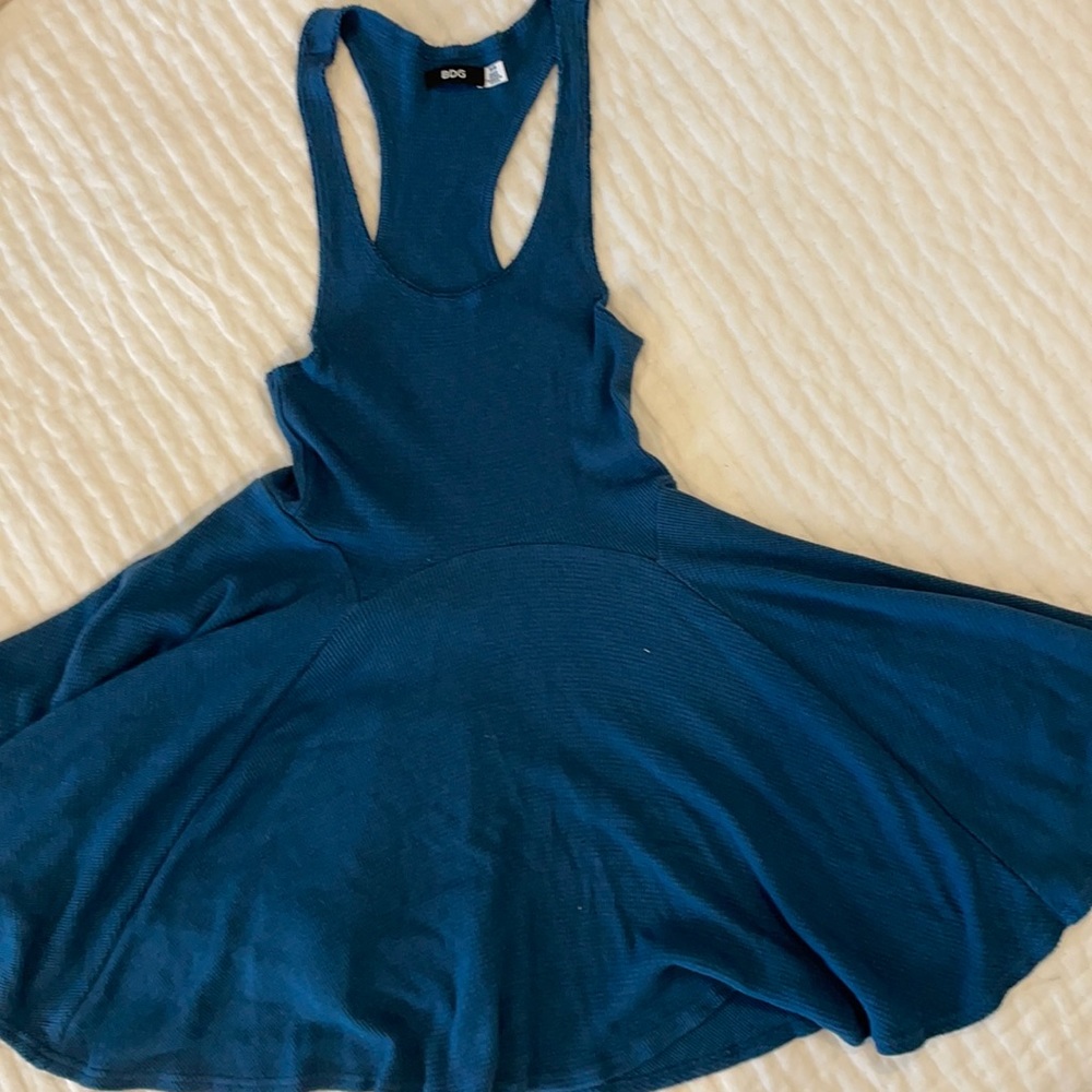 BDG Blue Waffle Racerback Dress